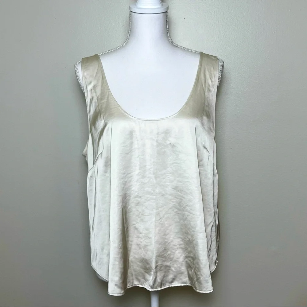 H&M Premium Satin Tank (L) – Luxe Ivory Essential - Picture 1 of 7